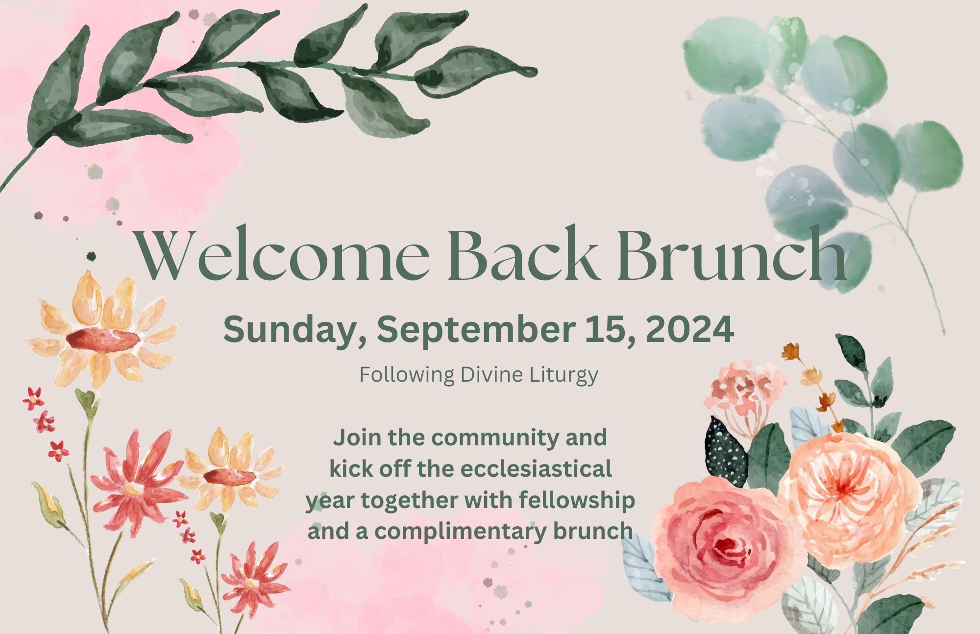 Welcome Back Brunch